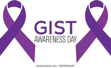 Gastrointestinal Stromal Tumor GIST awareness day observed every year in July. Template for background, banner, card, poster with text inscription.