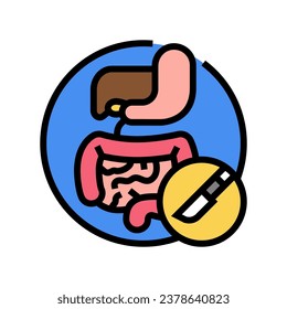 gastrointestinal surgery color icon vector. gastrointestinal surgery sign. isolated symbol illustration