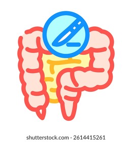gastrointestinal surgery color icon vector. gastrointestinal surgery sign. isolated symbol illustration
