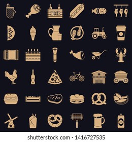 Gastronome icons set. Simple set of 36 gastronome vector icons for web for any design