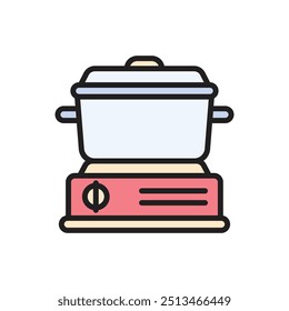 Gastronomy Boiling Icon Vector Illustration