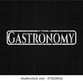 Gastronomy chalk emblem