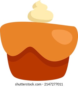 Pastel de chocolate gastronómico, ilustración, vector sobre fondo blanco.