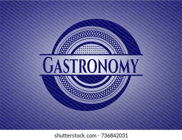Gastronomy denim background