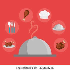 Gastronomy digital design, vector illustration eps 10.