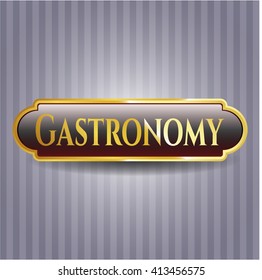 Gastronomy golden emblem