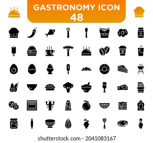 gastronomy icons set icon vector for your design element