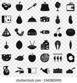 Gastronomy icons set. Simple style of 36 gastronomy vector icons for web for any design