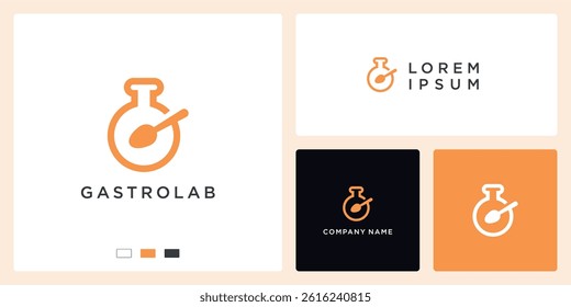 Gastronomy lab logo design template