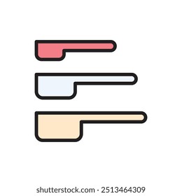 Gastronomy Measuring Cups Icon Vector Illustration