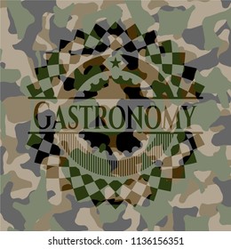 Gastronomy on camouflage pattern