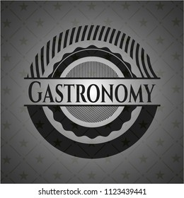 Gastronomy realistic black emblem
