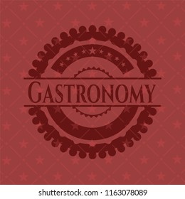 Gastronomy realistic red emblem