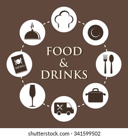 Gastronomy and restaurant graphic design, vector illustration eps10 