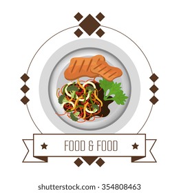 Gastronomy and restaurant menu graphic design, vector illustration eps10