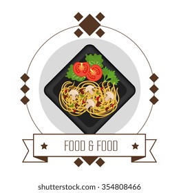 Gastronomy and restaurant menu graphic design, vector illustration eps10