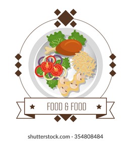 Gastronomy and restaurant menu graphic design, vector illustration eps10