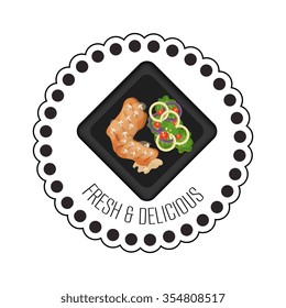 Gastronomy and restaurant menu graphic design, vector illustration eps10