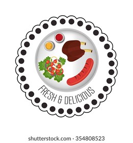 Gastronomy and restaurant menu graphic design, vector illustration eps10