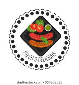 Gastronomy and restaurant menu graphic design, vector illustration eps10