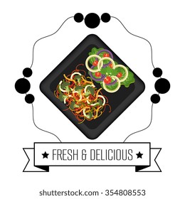 Gastronomy and restaurant menu graphic design, vector illustration eps10