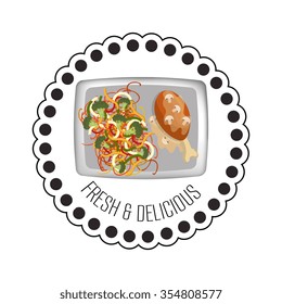 Gastronomy and restaurant menu graphic design, vector illustration eps10