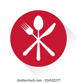 Gastronomy - Restaurant symbol, fork, knife and spoon, logo template