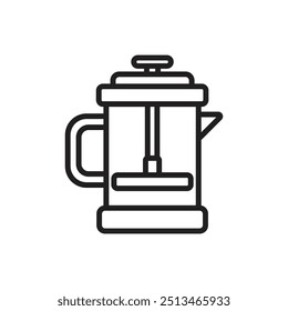 Gastronomy Rice Cooker Outline Icon Vector Illustration