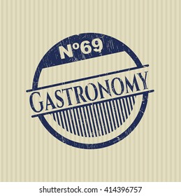 Gastronomy rubber stamp with grunge texture