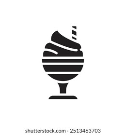 Gastronomy Sundae Filled Icon Vector Illustration