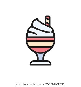 Gastronomy Sundae Icon Vector Illustration