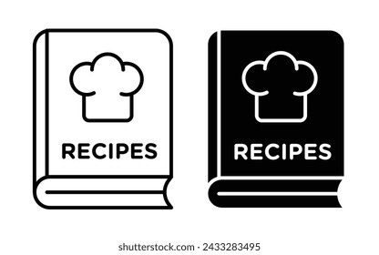 Gastronomy Volume Line Icon. Recipe Collection icon in outline and solid flat style.