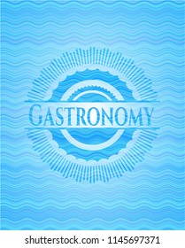Gastronomy water representation emblem.
