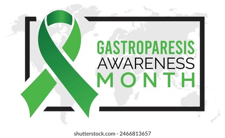 Gastroparesis Awareness Month is observed every year on August. banner design template Vector illustration background design.