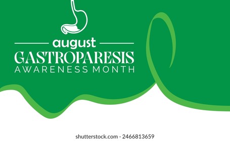 Gastroparesis Awareness Month is observed every year on August. banner design template Vector illustration background design.