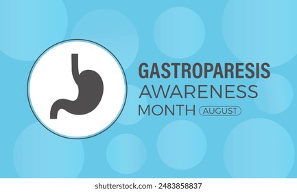 Gastroparesis awareness month vector concept for banner, poster, background template design observed on august.