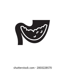 Gastroparesis line icon. Isolated vector element.