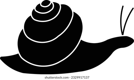 Gastropods escargot sea snail shell snail Glyph