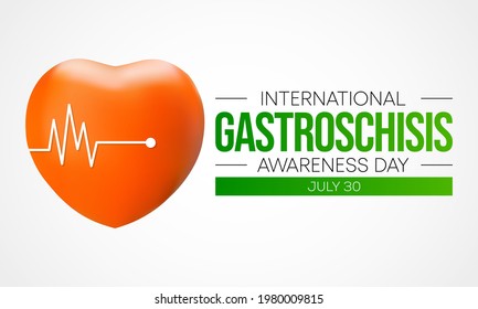 Gastroschisis Awareness Day is observed every year on July 30, it is a birth defect of the abdominal (belly) wall. Vector illustration.