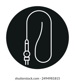 Procedimiento de gastroscopia línea icono negro. Signo para página de Web, App móvil, Botón, logotipo. Vector Botón aislado. Trazo editable.