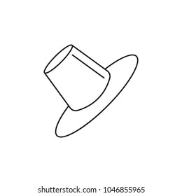 Gat icon. Outline gat vector icon for web design isolated on white background