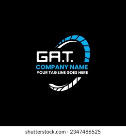 Logo de la carta GAT diseño creativo con gráfico vectorial, logotipo GAT simple y moderno. Diseño de alfabeto lujoso GAT  