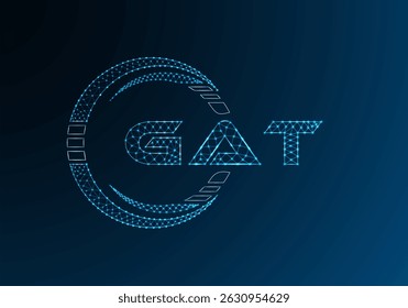 GAT low-poly logo Image vectorielle design. Logo GAT low-poly. Logo low-poly.
