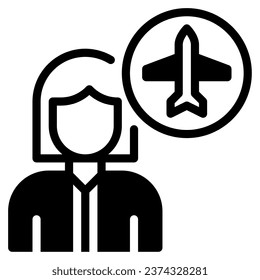 Gate Agent Icon Illustration, for uiux, web, app, infographic, etc
