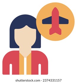 Gate Agent Icon Illustration, for uiux, web, app, infographic, etc