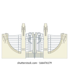 gate art nouveau