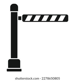 Gate barrier icon simple vector. Safety stop. Sign crossing