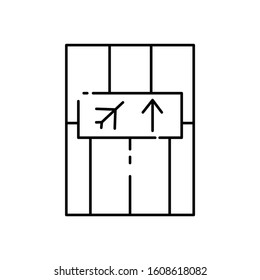 gate, boarding, flight line icon. elements of airport, travel illustration icons. signs, symbols can be used for web, logo, mobile app, UI, UX
