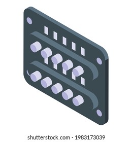 Gate cipher icon. Isometric of Gate cipher vector icon for web design isolated on white background