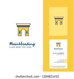 Gate Creative Logo and business card. vertical Design Vector